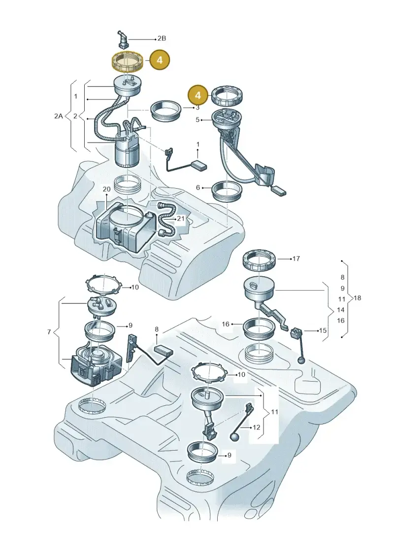 8N0201375A — Audi A6/Wagon/quattro (2001-2004) diagram 260919400, position 4