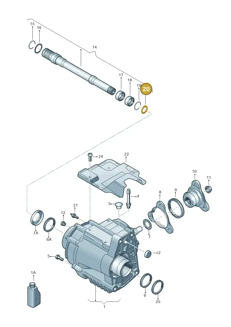 8N0407297 — Audi Q3 quattro (2011-2015) diagram 460409610, position 20