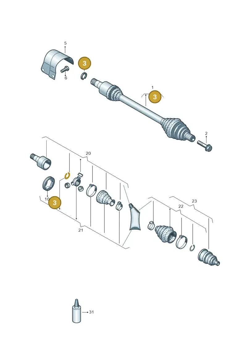 8N0407297 — Audi Q3 2.0 TDI (2014-2019) diagram 855407600, position 3