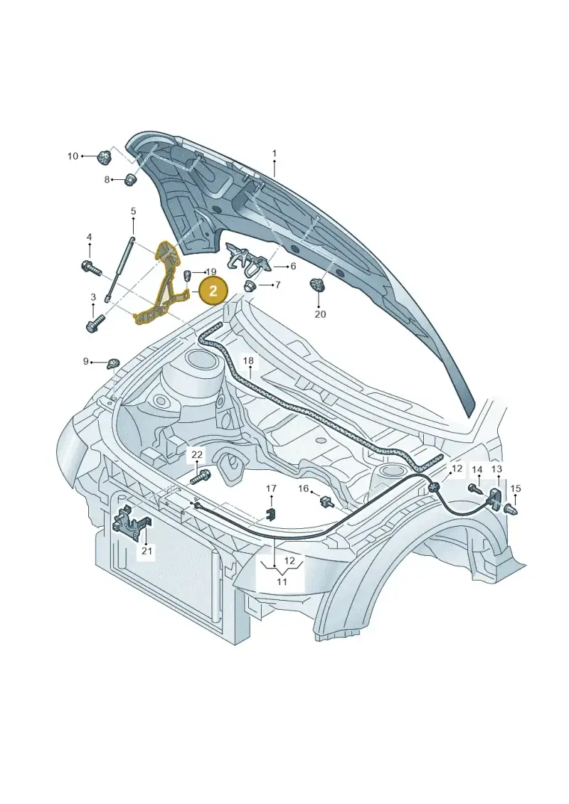 8N0823302 — Audi TT Coupe/Roadster (2002-2006) diagram 229823100, position 2