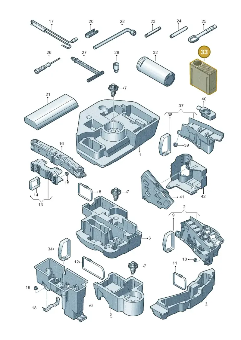 8P0012615A — Audi A6 2.0 (2018-) diagram 430011100, position 33