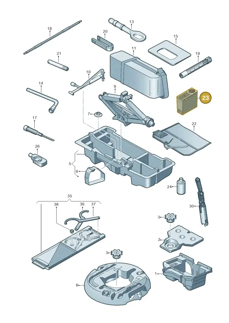 8P0012615A — Audi RS5 Sportback (2017-) diagram 847011100, position 23