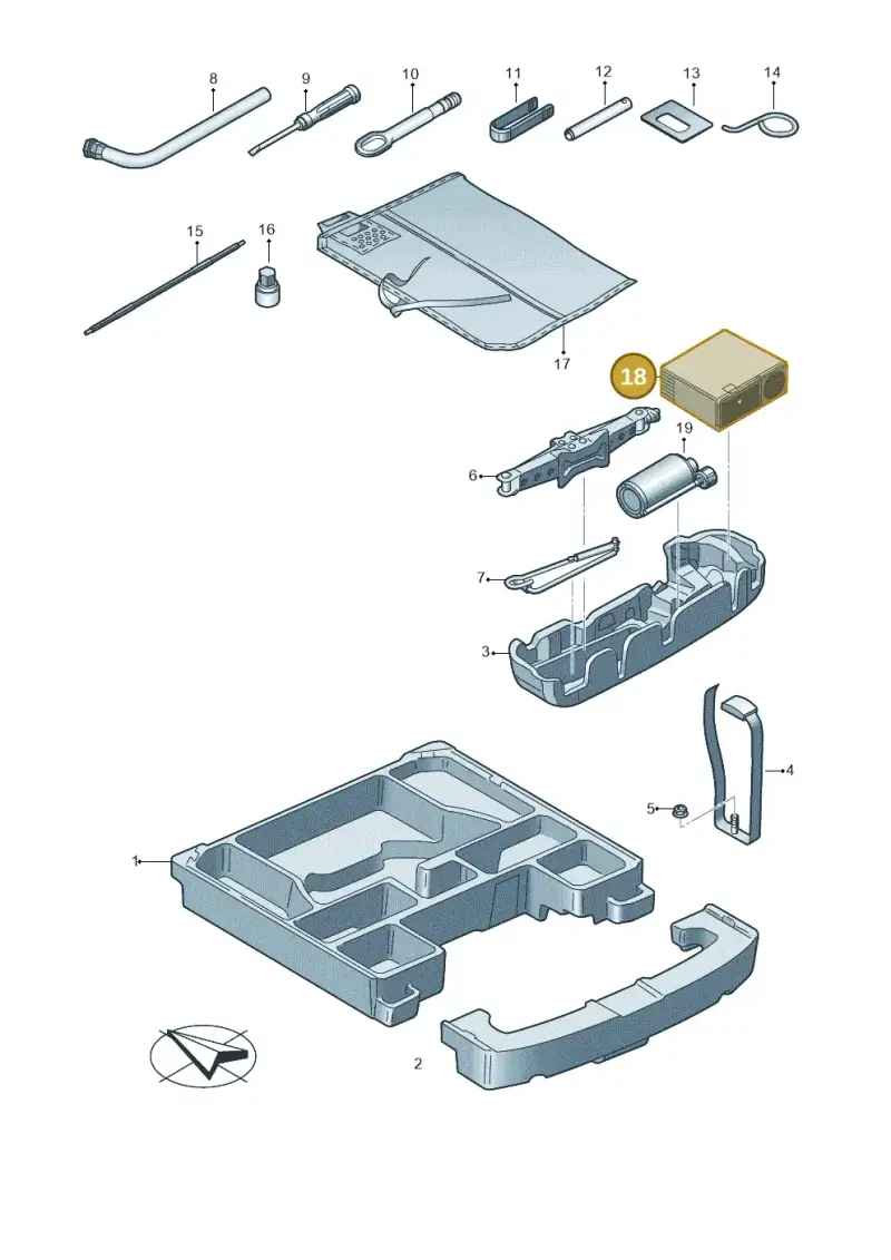 8P0012615A — Audi RS3 Limousine (2017-2020) diagram 853011150, position 18