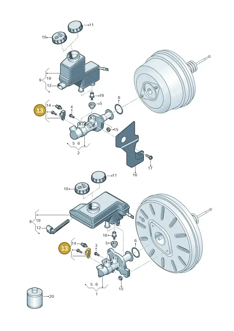 8P0698459B — Audi Q2 2.0 TDI (2016-2018) diagram 890611100, position 13