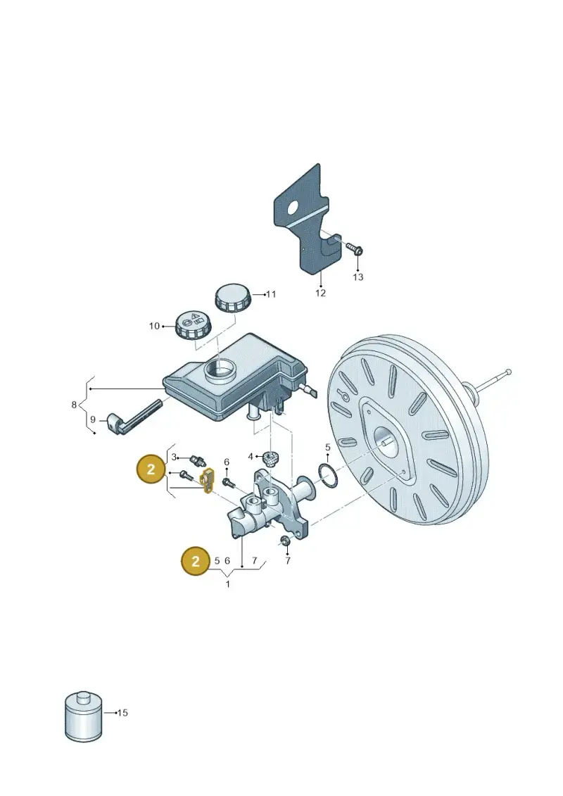 8P0698459B — Audi RSQ3 Sportback (2019-2024) diagram 890611110, position 2