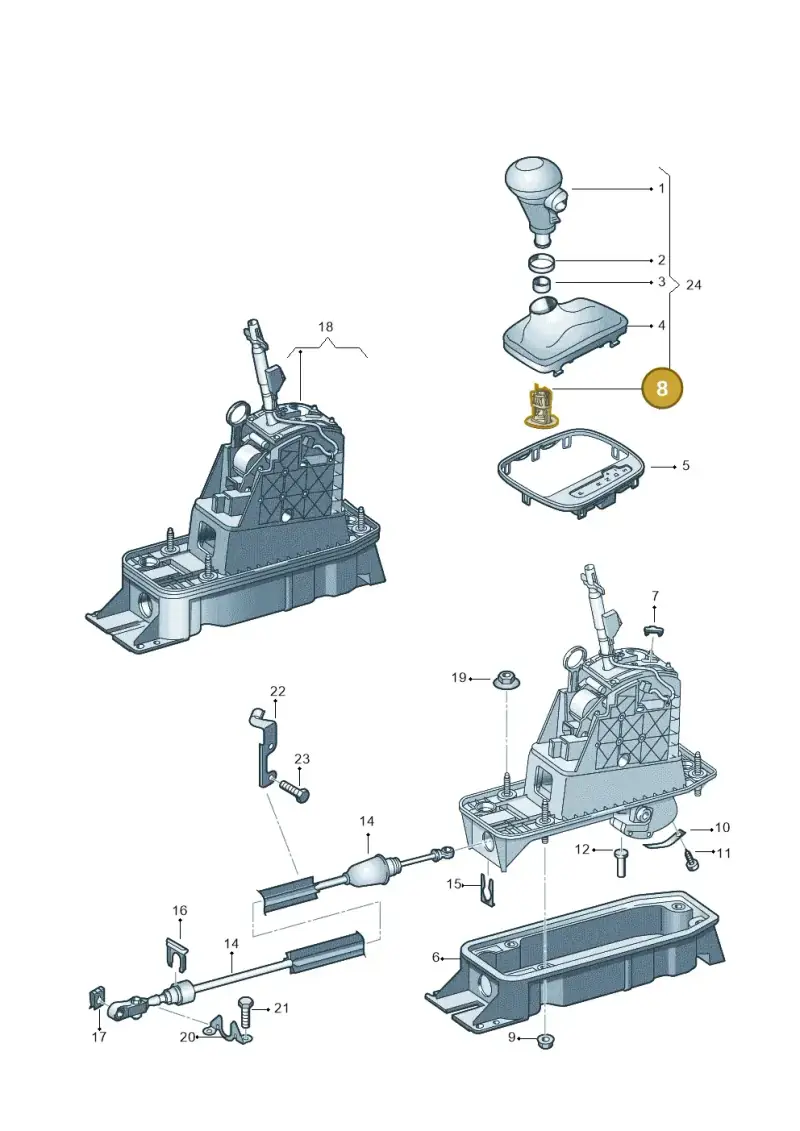 8P0713169 — Audi TT Coupe/Roadster 08> (2007-) diagram 609713100, position 8