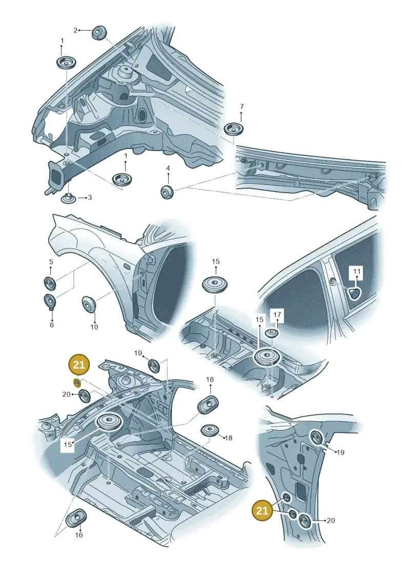 8P0803583 — Audi RS3 Sportback (2011-2012) diagram 412803350, position 21