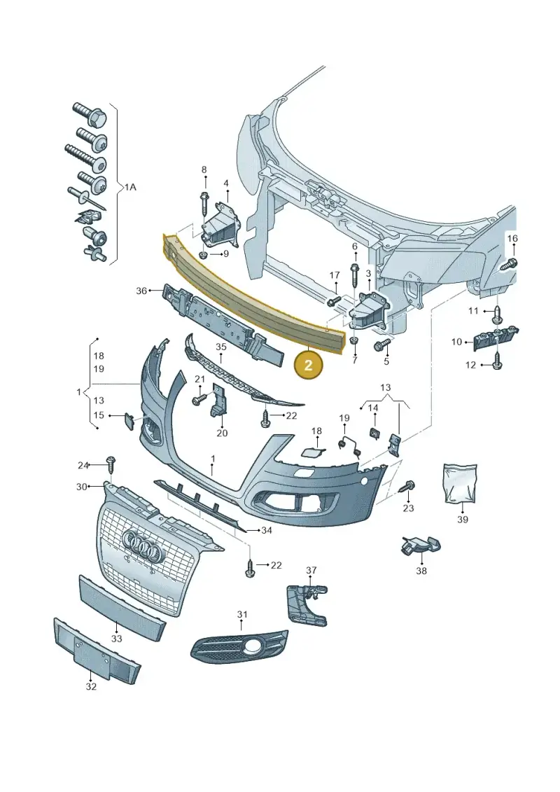 8P0807113F — Audi A3 Sportback (2008-2013) diagram 646807000, position 2