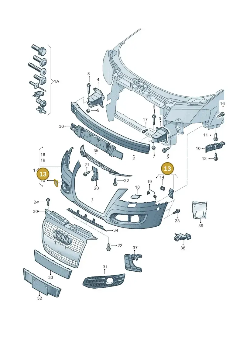 8P0807863B — Audi RS3 Sportback (2011-2012) diagram 646807000, position 13