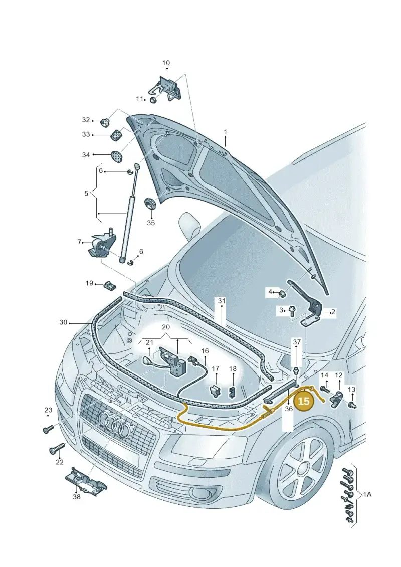 8P0823535C — Audi RS3 Sportback (2011-2012) diagram 412823100, position 15