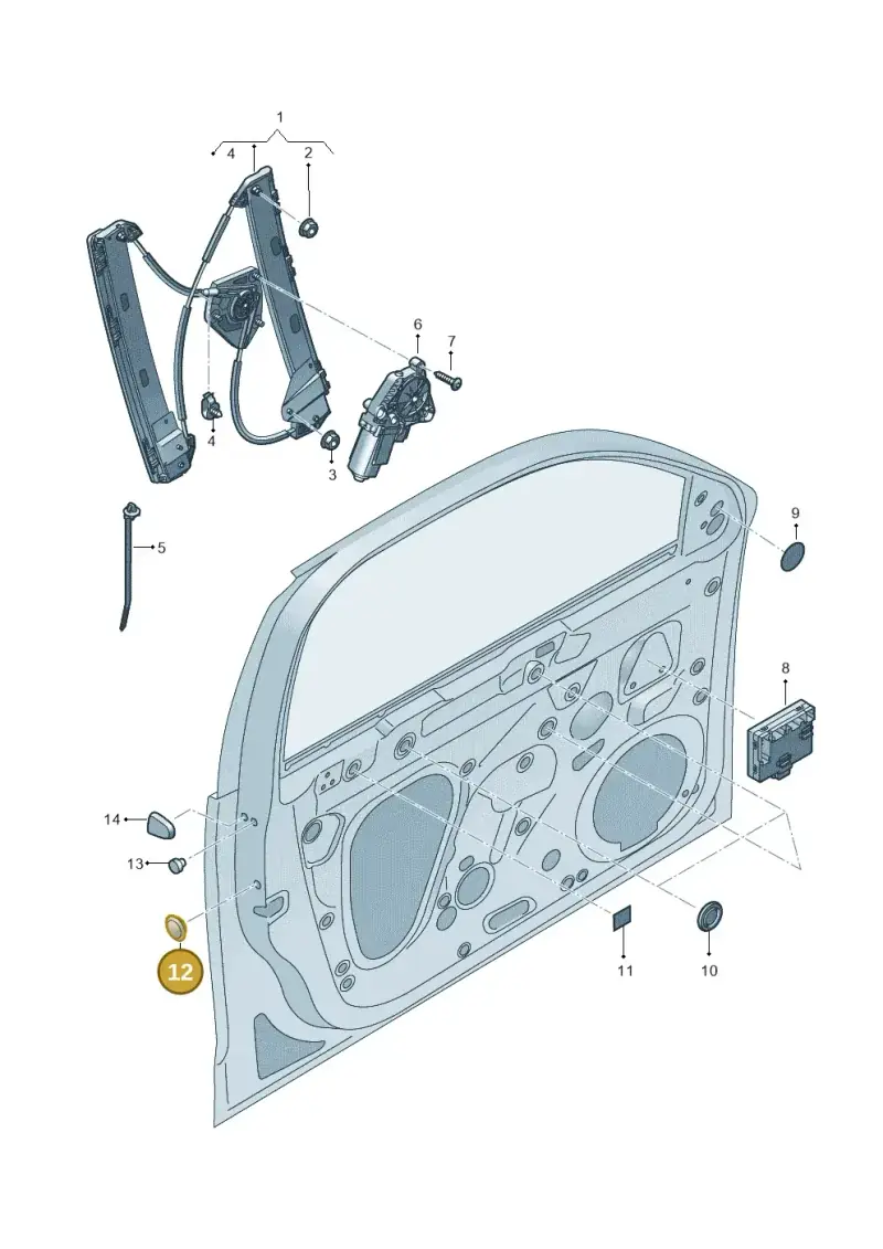 8P0837111B — Audi A1 sportback 1.0 (2018-) diagram 592837060, position 12