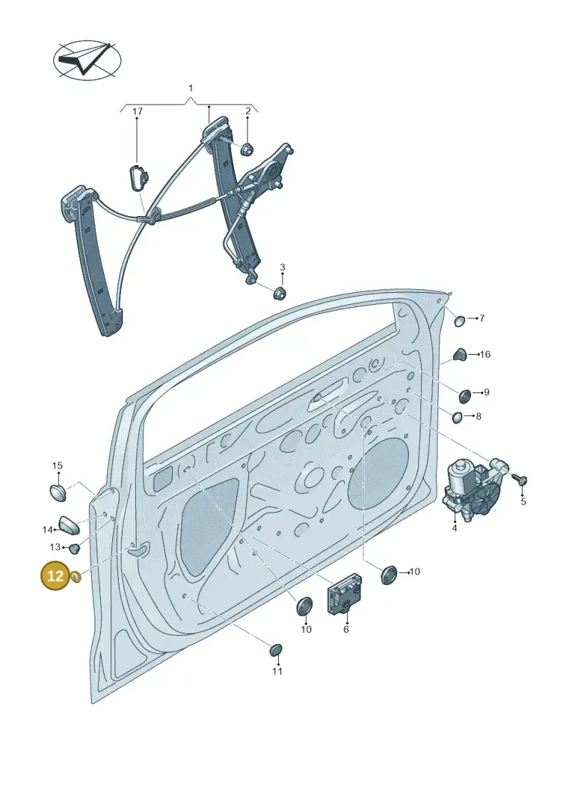 8P0837111B — Audi A3 Sportback (2019-2021) diagram 596837060, position 12