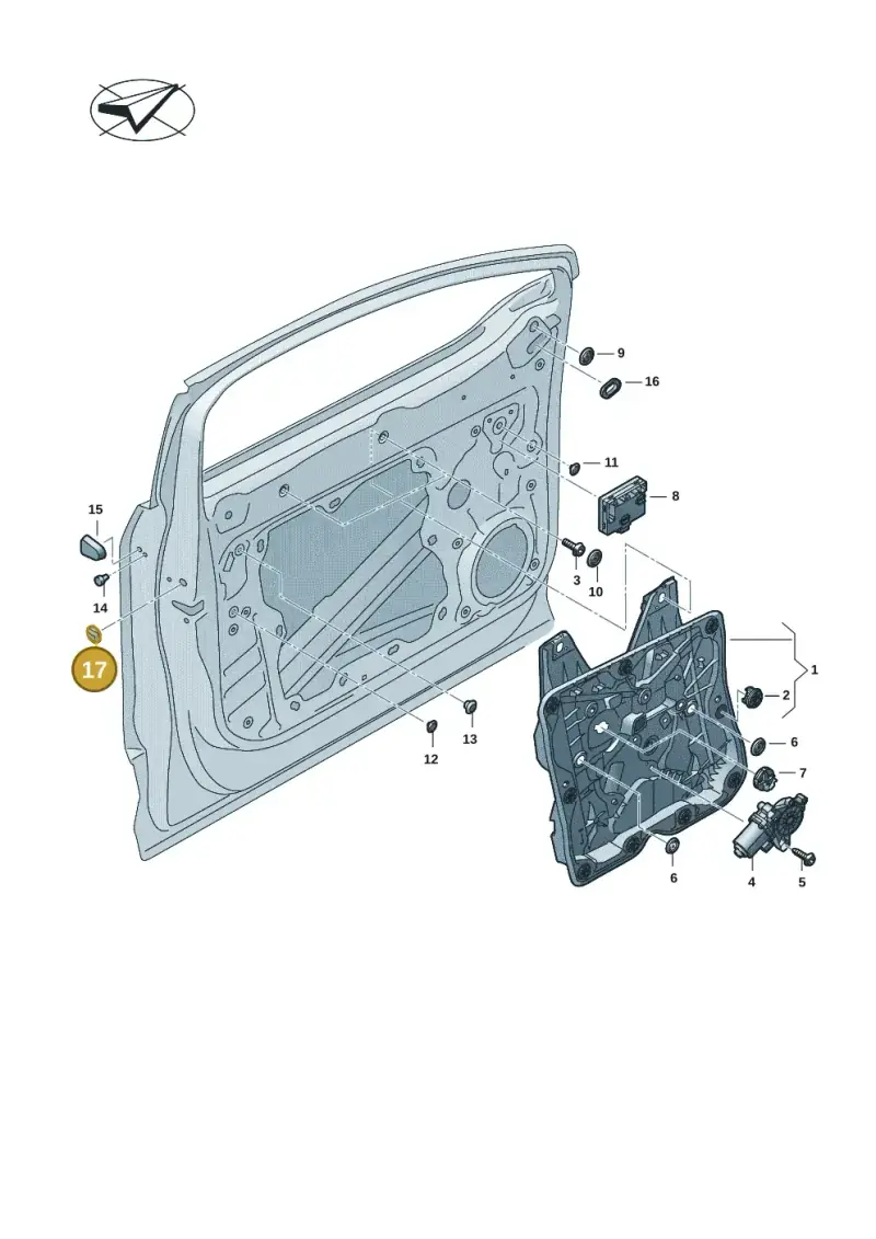 8P0837111B — Audi Q4 Sportback (2021-2022) diagram 89a837060, position 17