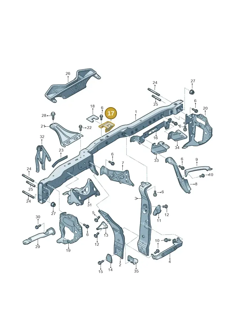 8P0858037 — Audi TTS Coupe 2.0 (2010-2014) diagram 609857000, position 17