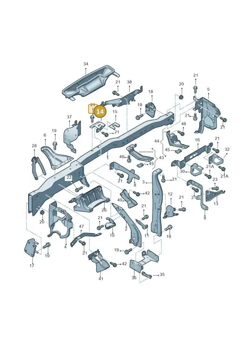 8P0858037 — Audi RS3 Sportback (2011-2012) diagram 412857000, position 14