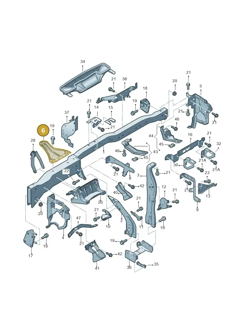 8P0858697 — Audi RS3 Sportback (2011-2012) diagram 412857000, position 6