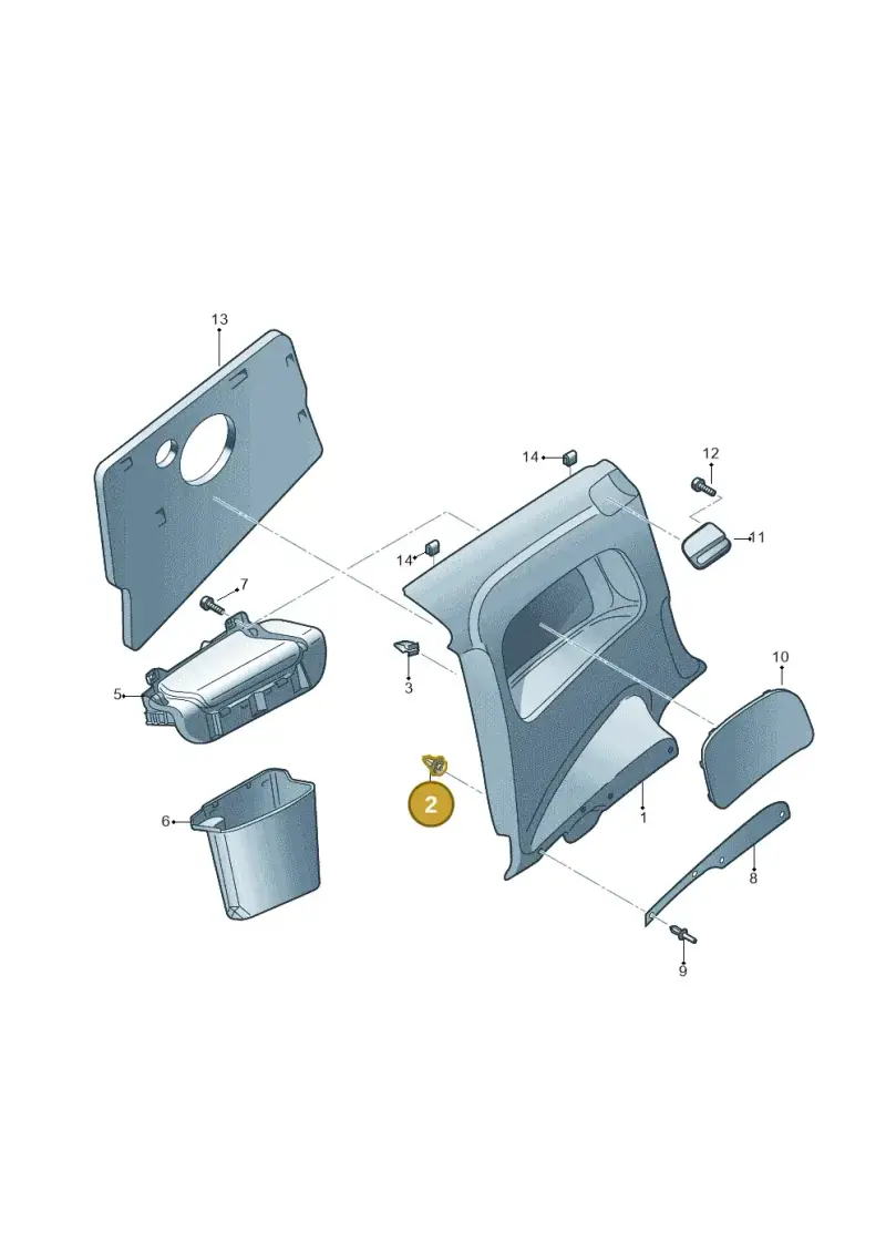 8P0868243 — Audi TTS Coupe 2.0 (2010-2014) diagram 609867500, position 2