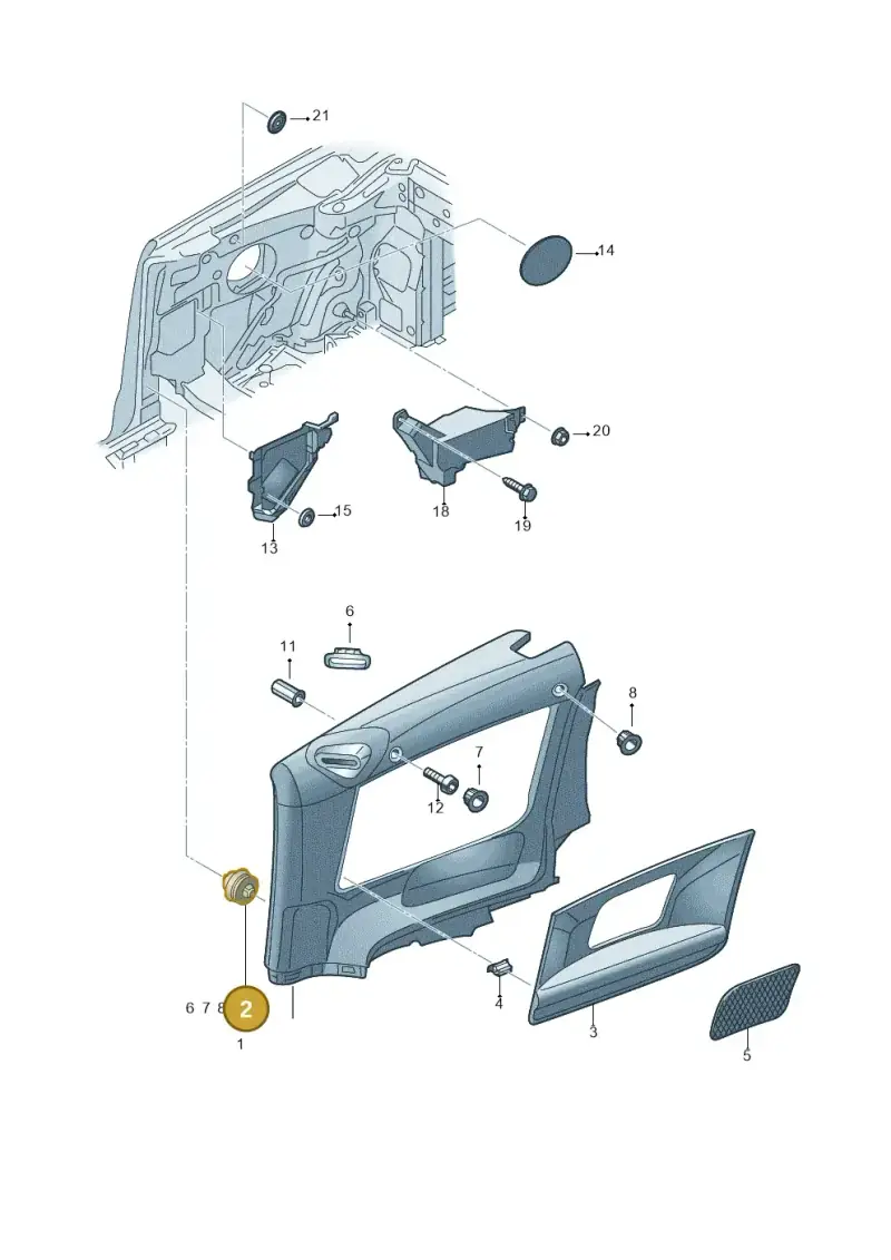 8P0868243 — Audi A3 Cab. 2.0 TDI (2007-2013) diagram 642867500, position 2