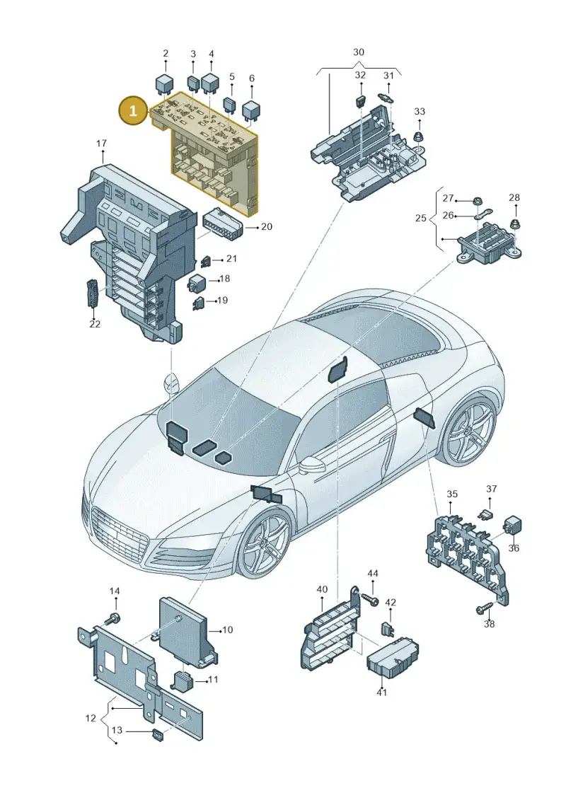8P0907279P — Audi R8                08> (2007-) diagram 618937000, position 1