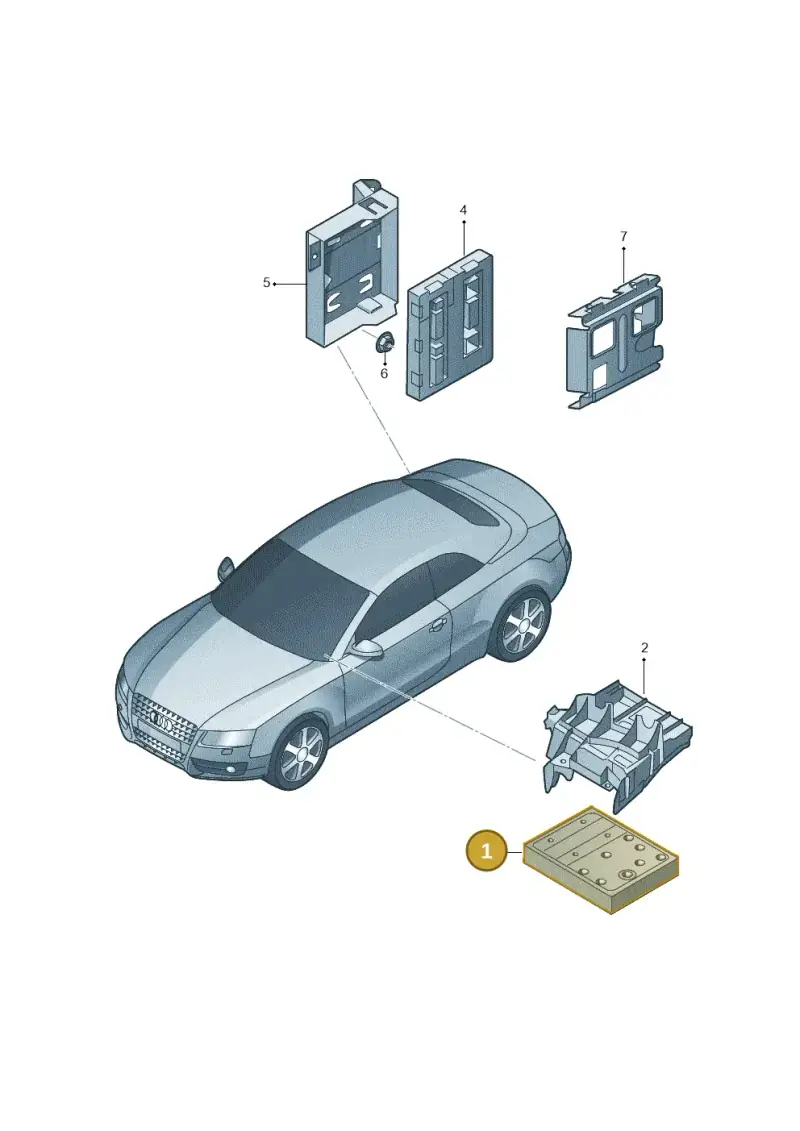8P0907279P — Audi TTRS Plus Coupe (2009-2014) diagram 670907020, position 1