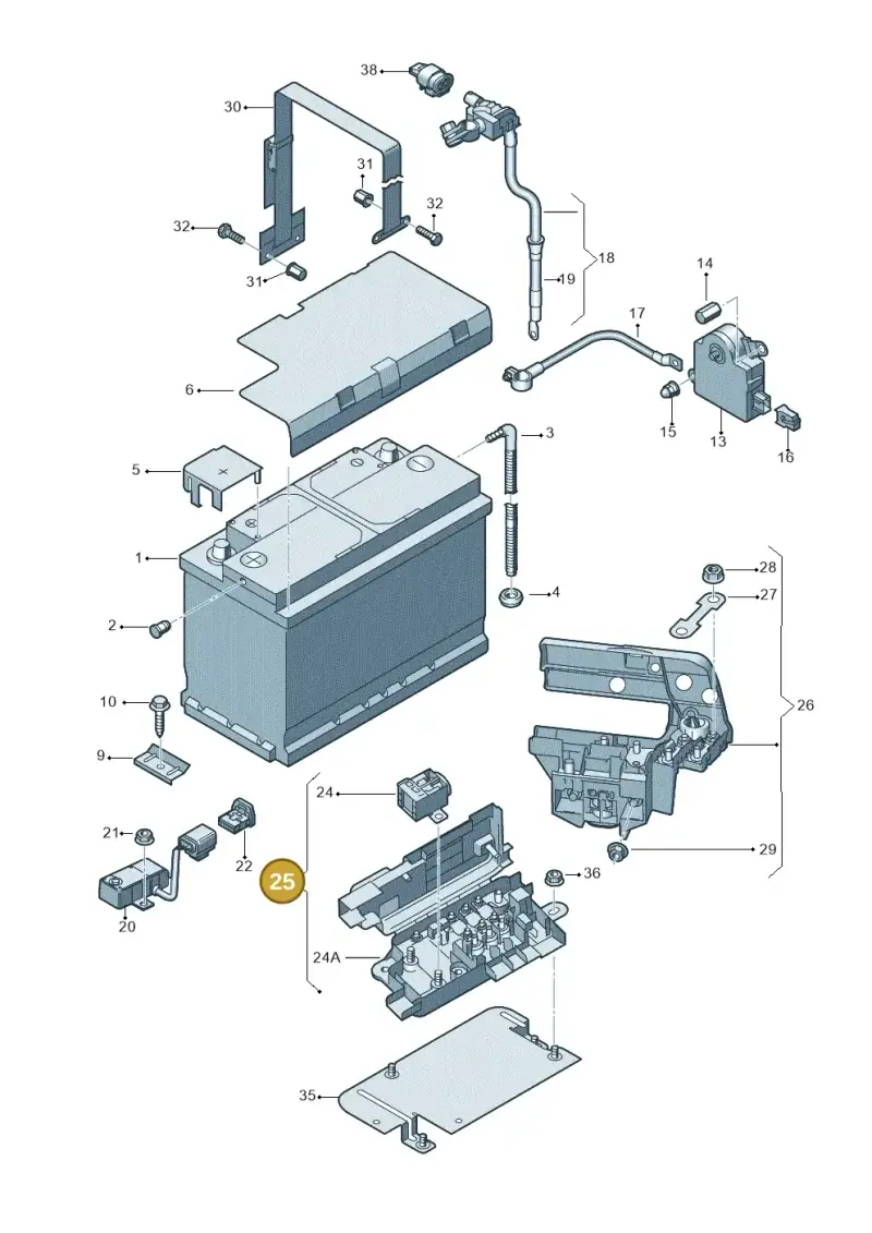 8P0937548 — Audi A6/S6/Avant/qu.   05> (2004-) diagram 448915000, position 25