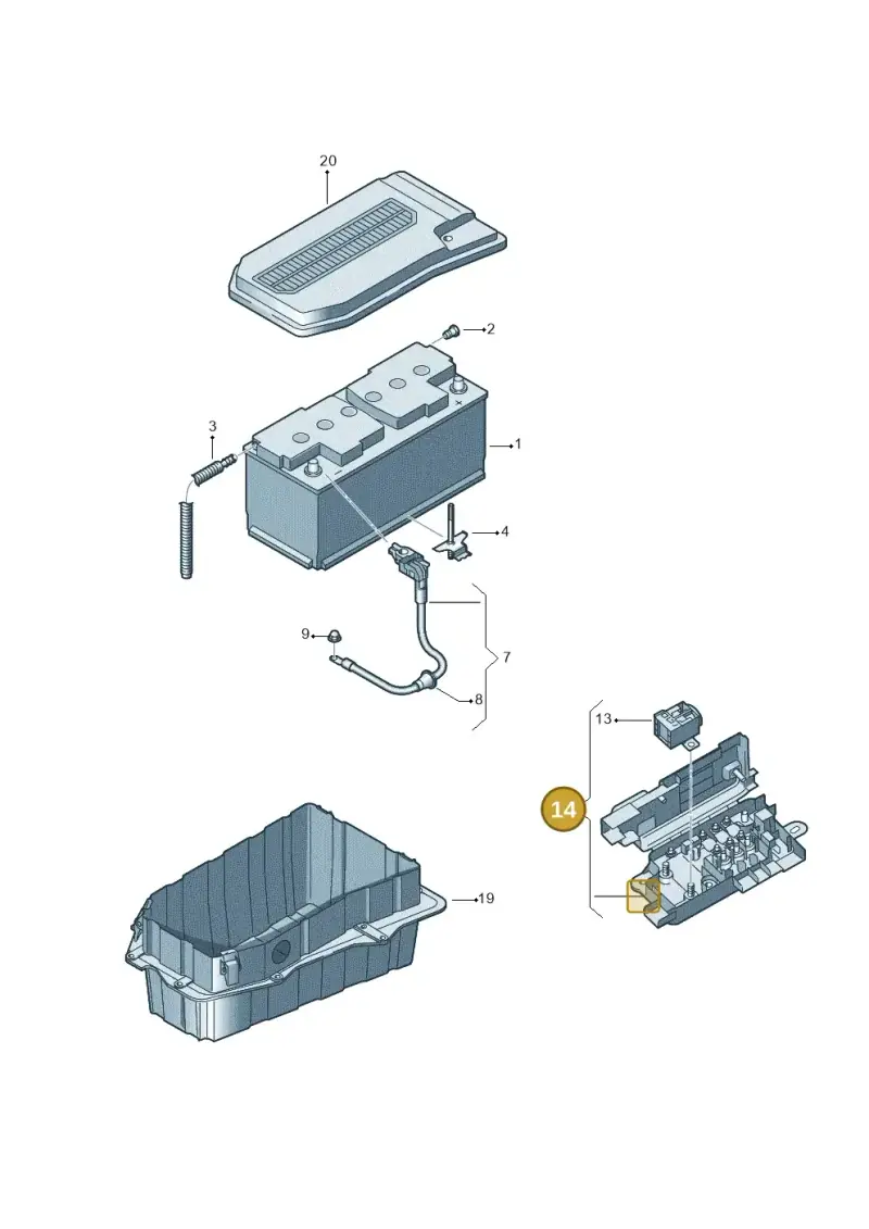 8P0937548 — Audi Q7 qu. 3.0 TDI (2009-2015) diagram 675915000, position 14