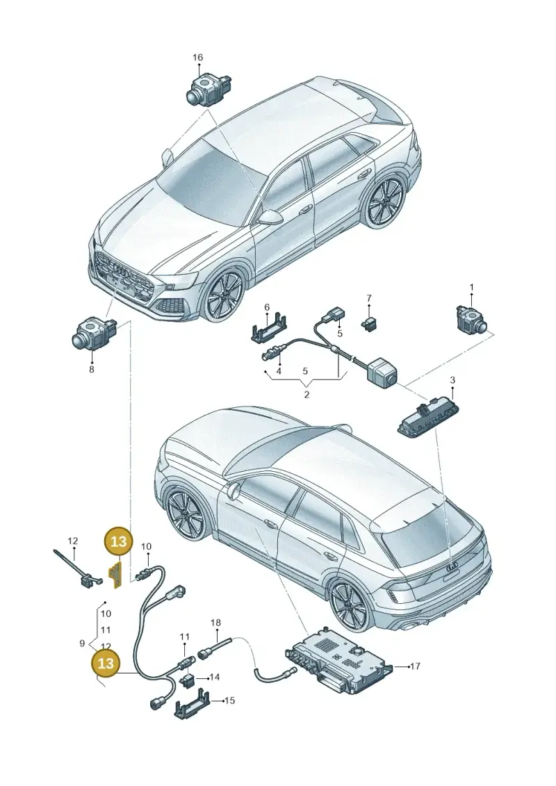 8P0971848C — Audi RS Q8 Quattro (2019-) diagram 595907260, position 13
