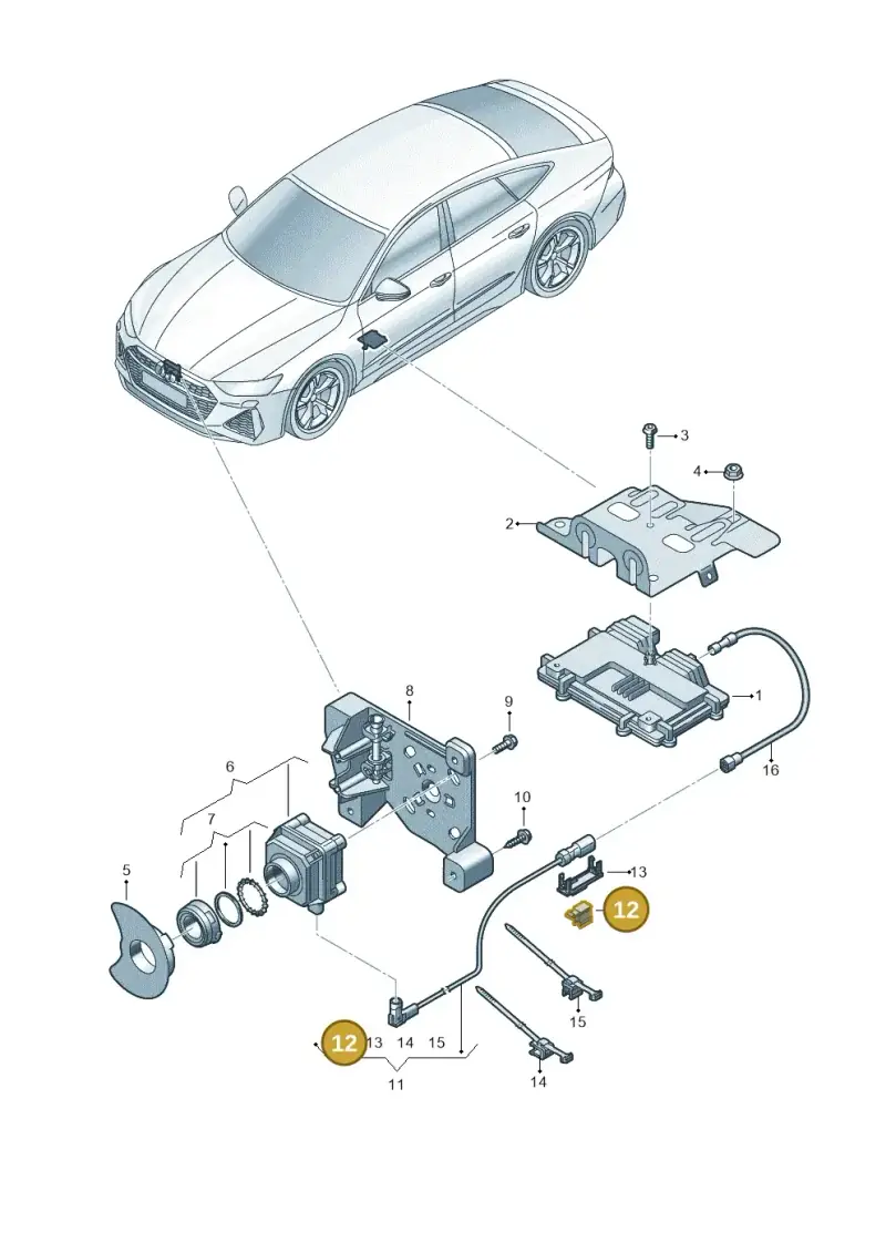 8P0971848D — Audi RS7 Sportback (2019-) diagram 538907240, position 12