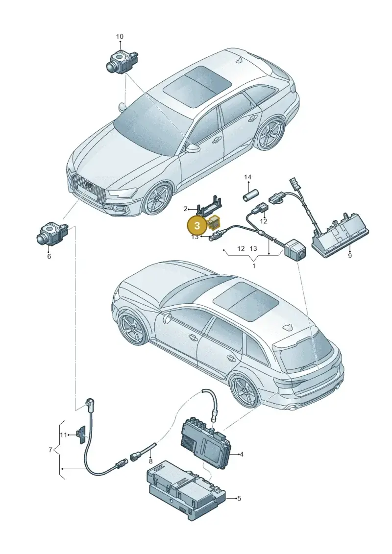 8P0971848K — Audi RS4 Avant (2017-) diagram 438907450, position 3