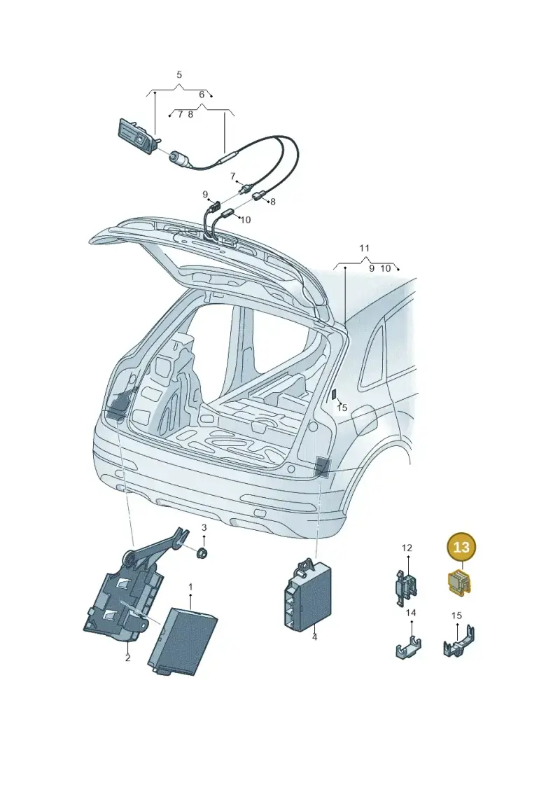 8P0971848K — Audi Q3 1.4 (2016-) diagram 728907400, position 13
