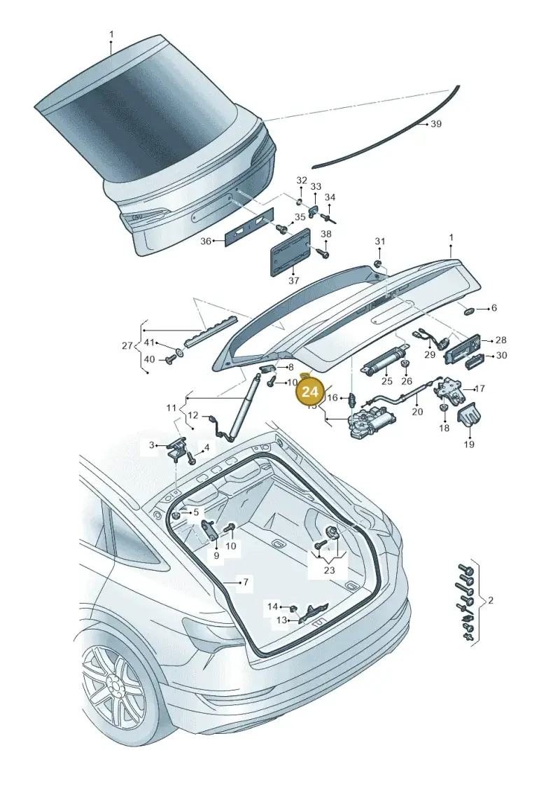 8P4827249D — Audi Q8 e-tron (2018-2020) diagram 586827010, position 24