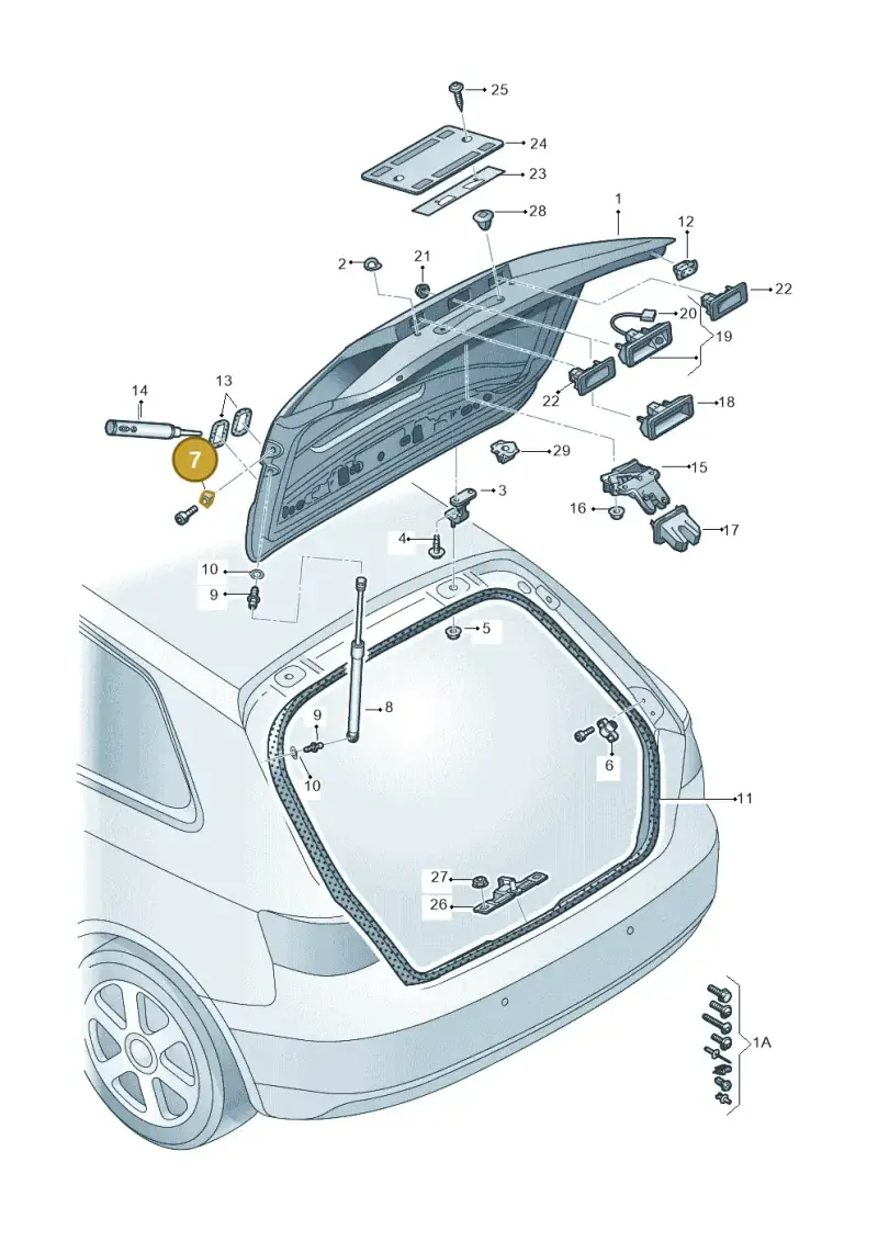 8P4827249D — Audi RS3 Limousine (2017-2020) diagram 745827100, position 7
