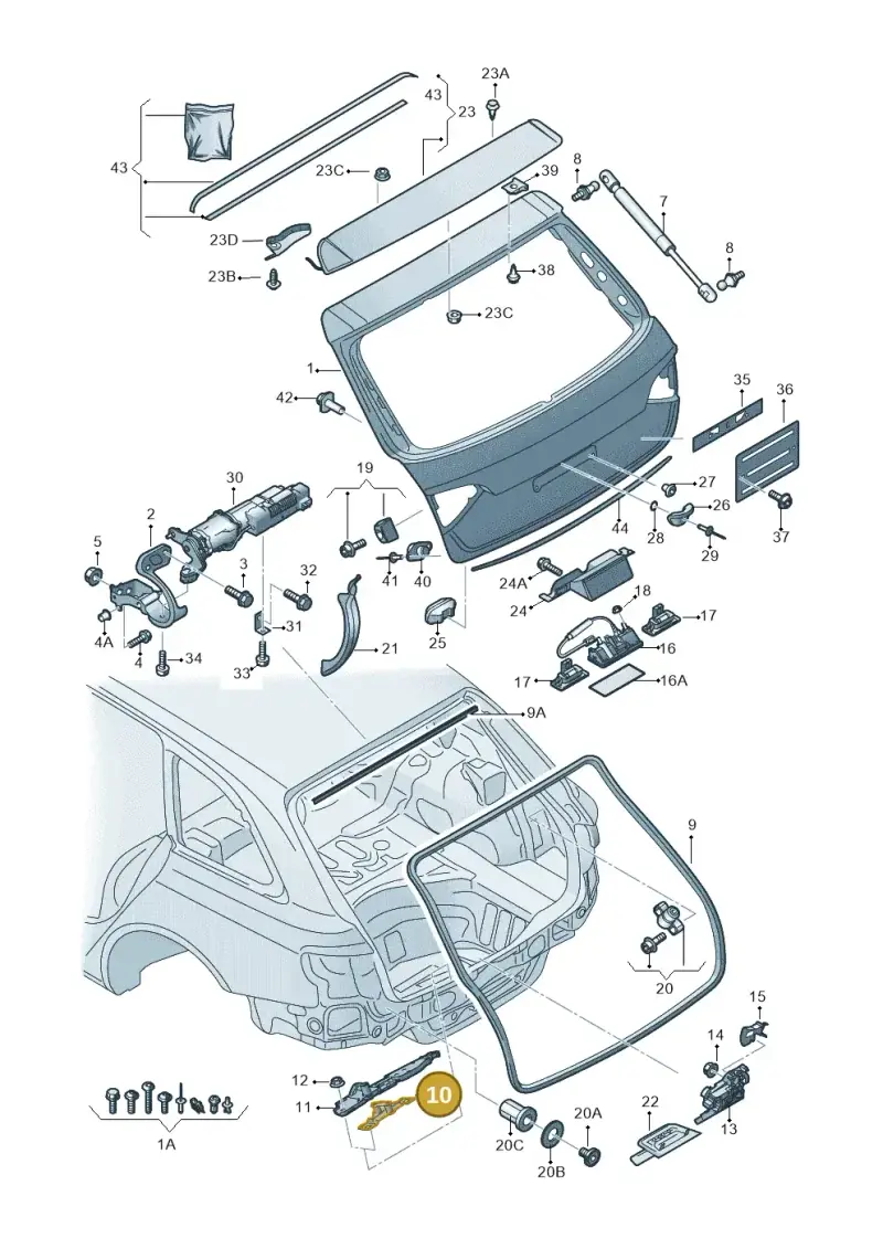 8P4827507 — Audi Q5 qu. 2.0 TDI (2012-2017) diagram 636827100, position 10