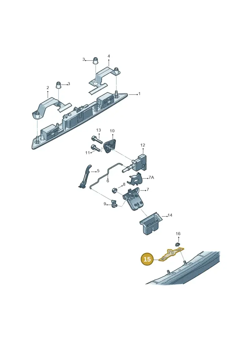 8P4827507A — Audi RS3 Sportback (2011-2012) diagram 412827150, position 15