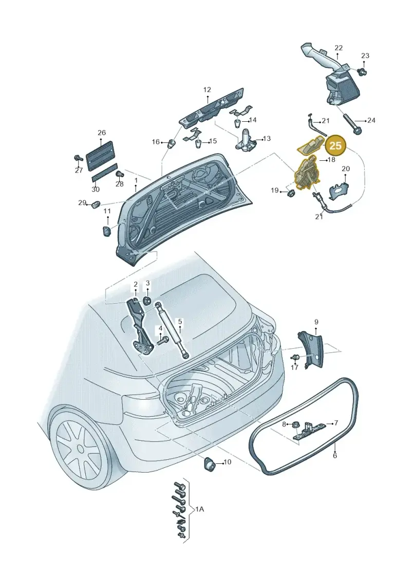 8P4827520A — Audi A3 Cab. 2.0 TDI (2007-2013) diagram 642827000, position 25