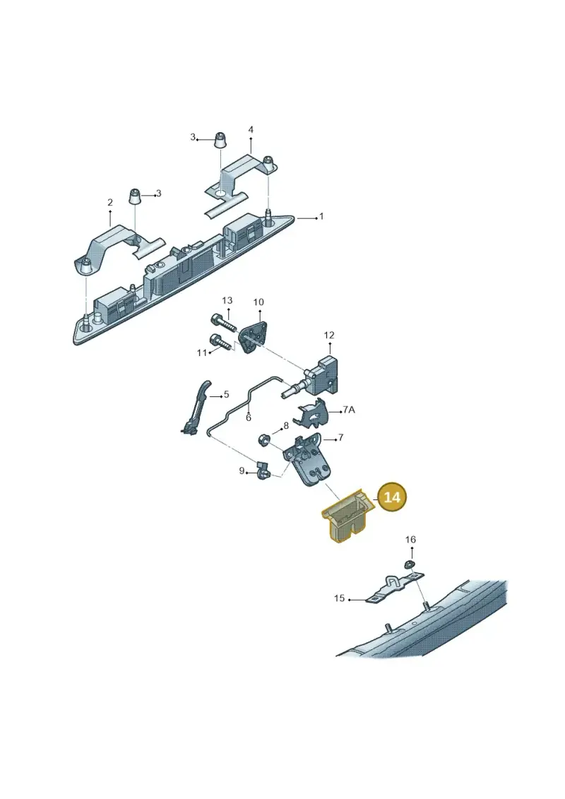 8P4827520A — Audi A3/S3/Sportb./qu. 08 (2007-) diagram 412827150, position 14