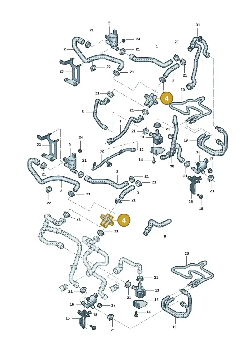 8R0122291 — Audi Q5 qu. 2.0 (2009-2018) diagram 687819046, position 4