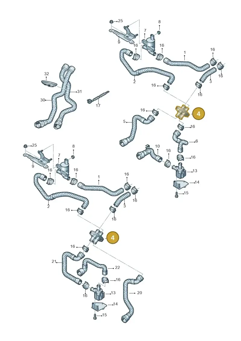 8R0122291 — Audi Q5 qu. 2.0 TDI (2012-2017) diagram 724819500, position 4