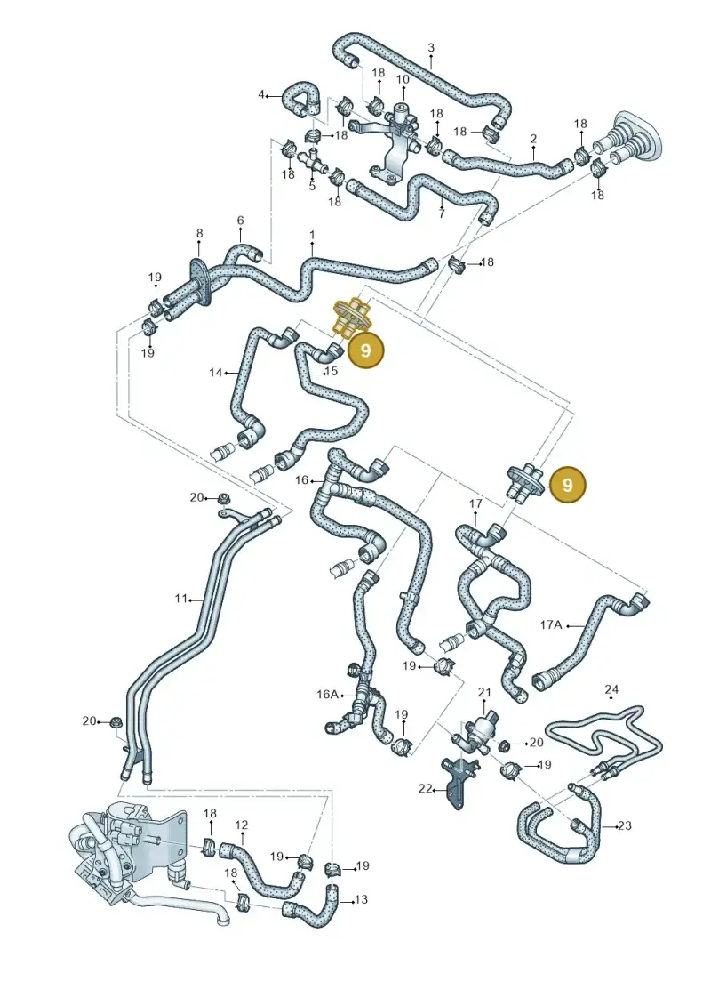 8R0122291 — Audi Q5 qu. 2.0 TDI (2012-2017) diagram 751261250, position 9