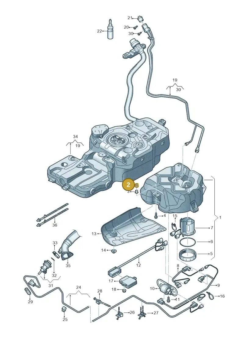8R0201840 — Audi Q5 qu. 2.0 TDI (2008-2012) diagram 647201150, position 2