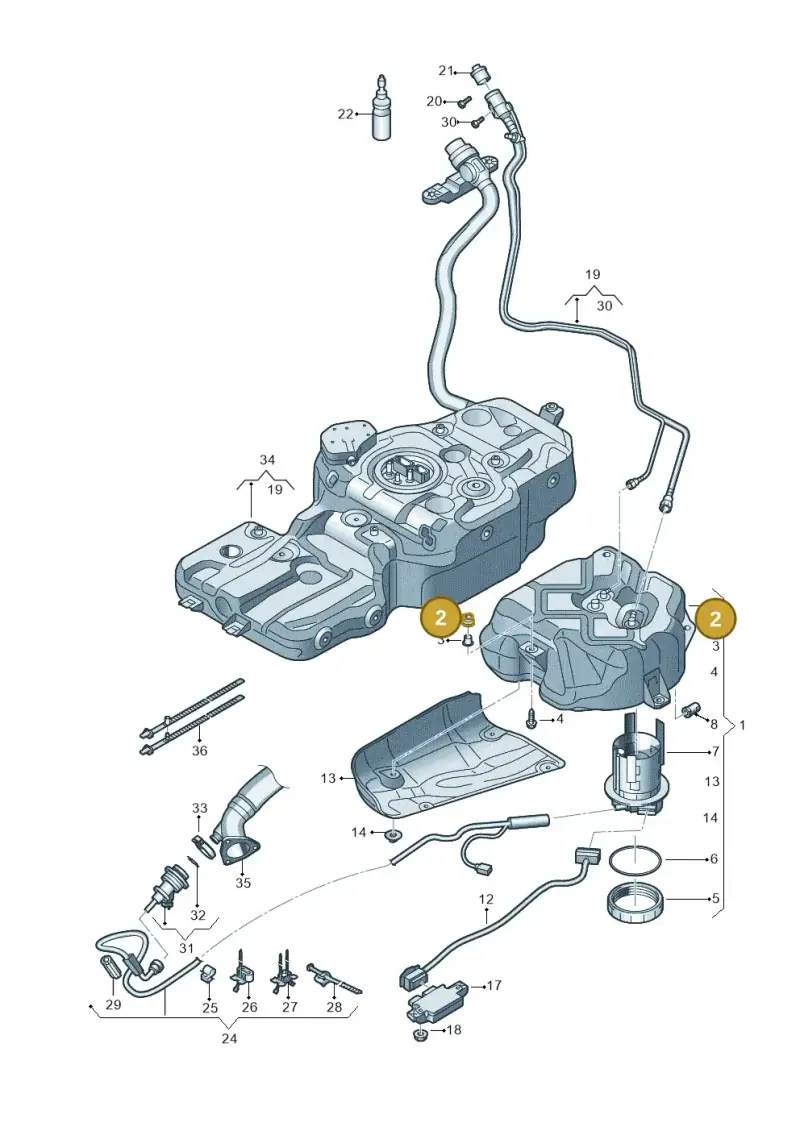 8R0201840 — Audi Q5 qu. 2.0 TDI (2012-2017) diagram 751201150, position 2