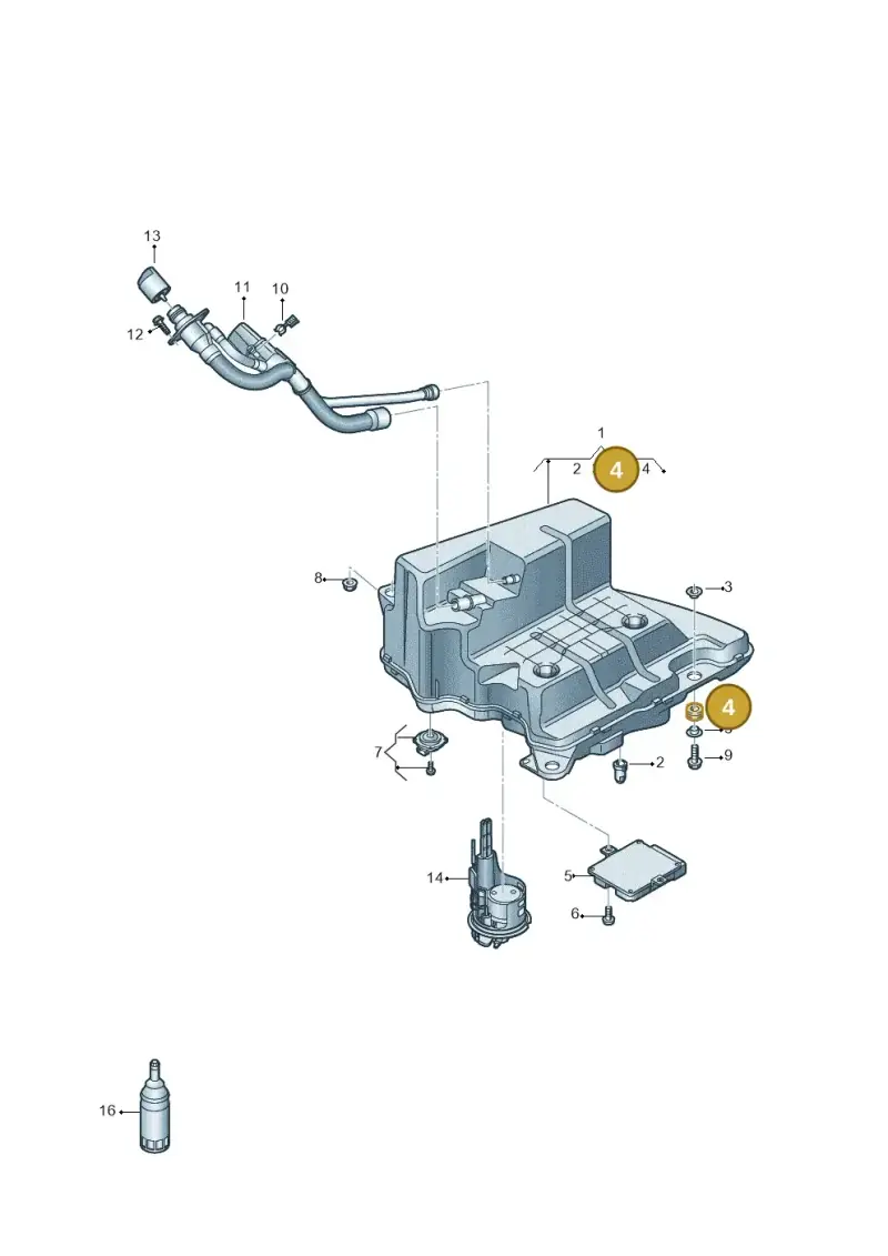 8R0201840 — Audi A5 Cabrio 2.0 (2016-2018) diagram 849201500, position 4
