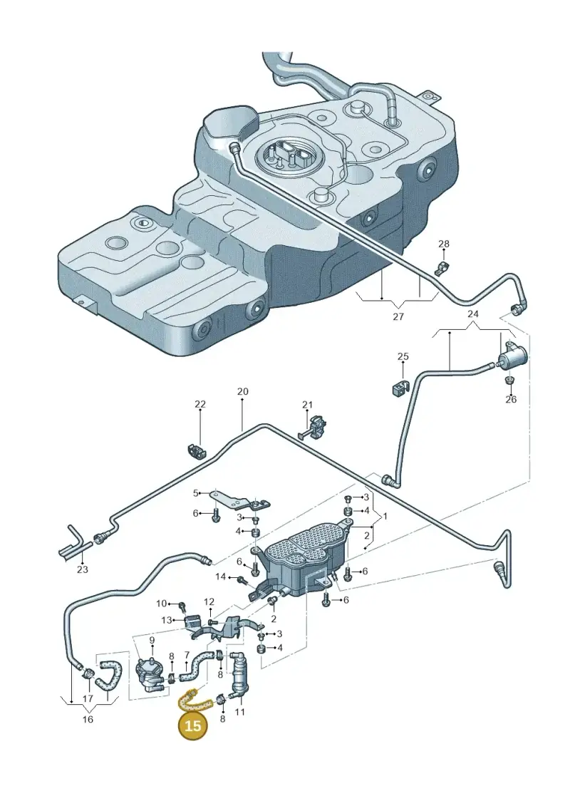 8R0201997P — Audi Q5 qu. 2.0 TDI (2012-2017) diagram 751201720, position 15