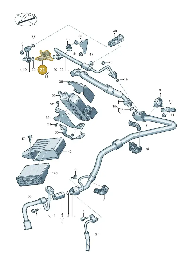 8R0260696A — Audi Q8 e-tron (2018-2020) diagram 586260850, position 21