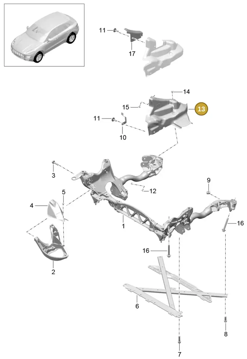 8R0399299 — Porsche Macan (2013-2018) diagram p44401000, position 13