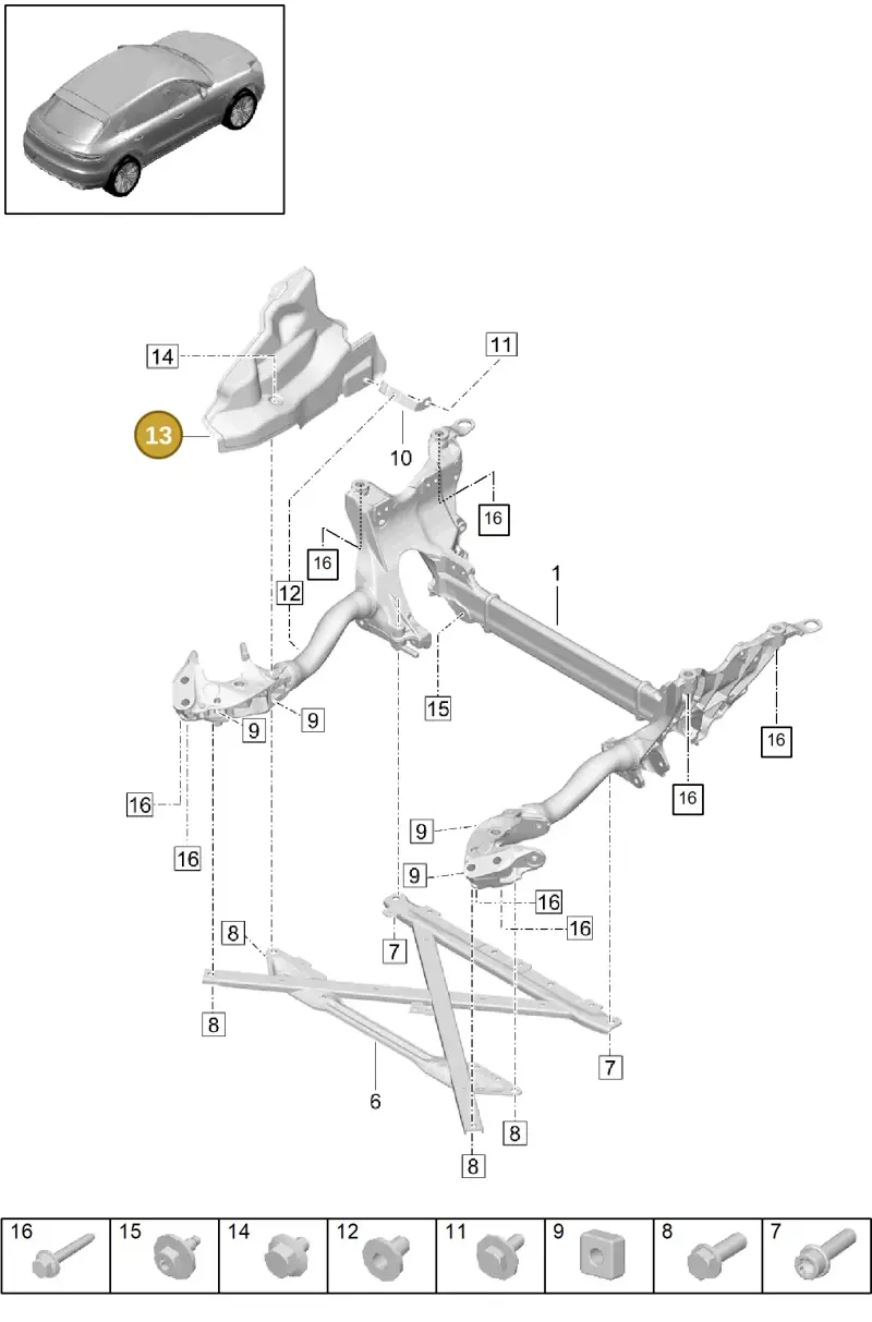 8R0399299 — Porsche Macan (2018-2022) diagram p52401000, position 13