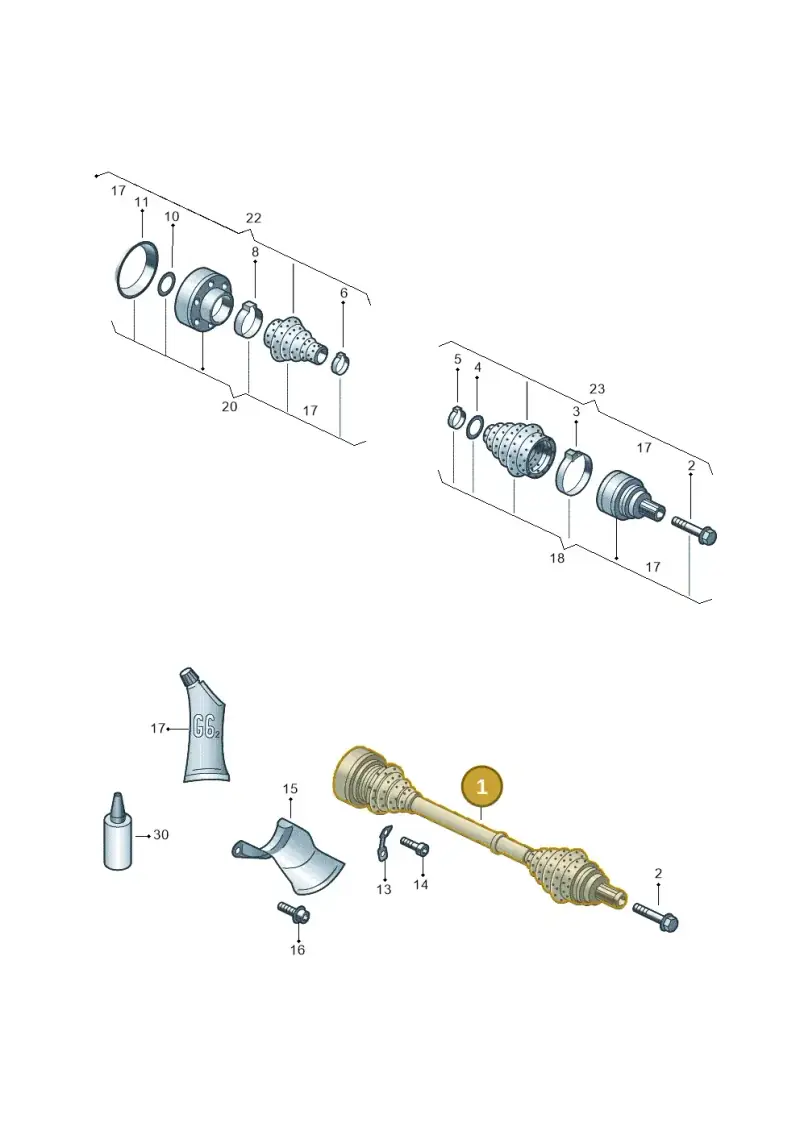 8R0501203C — Audi A7 Sportback (2014-2018) diagram 758501020, position 1