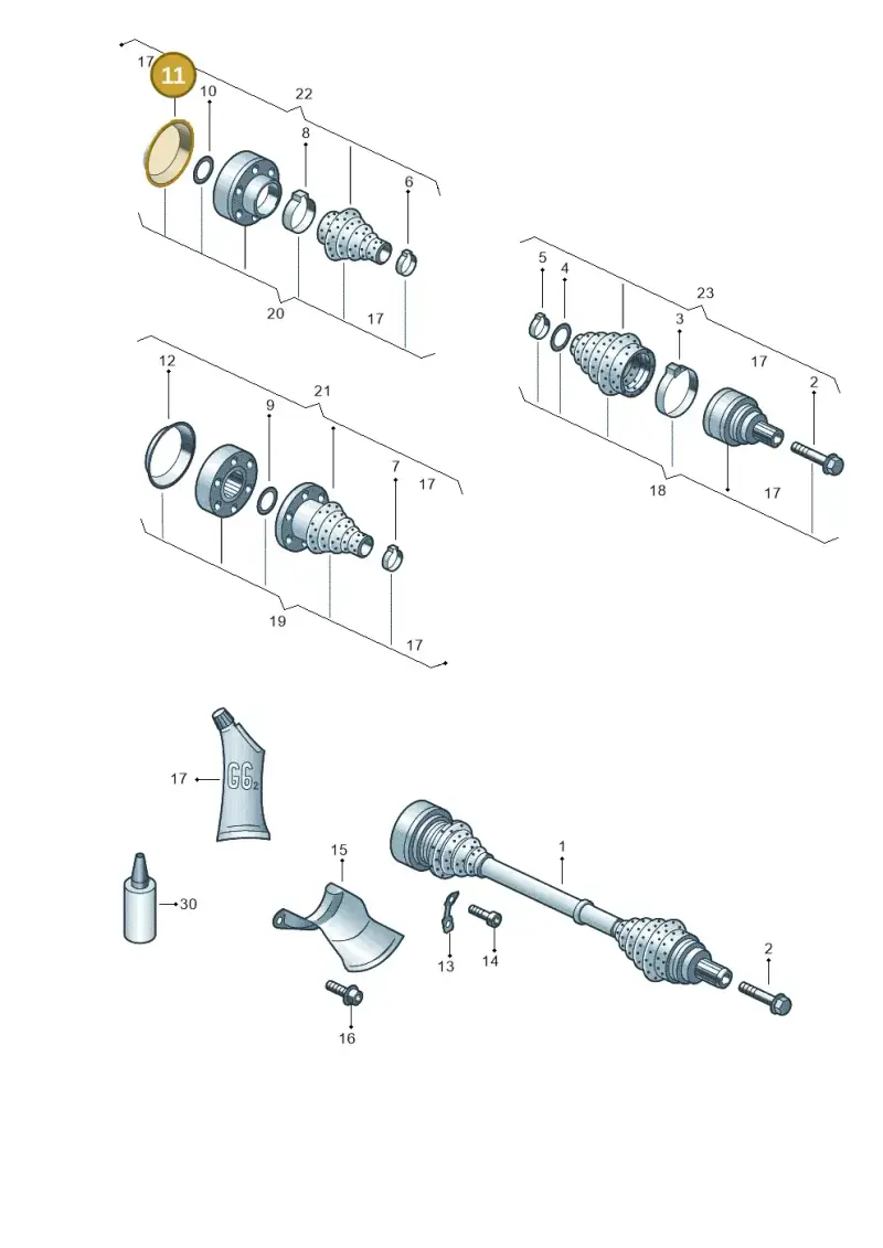 8R0501269 — Audi Q5 (2009-2018) diagram 249501100, position 11