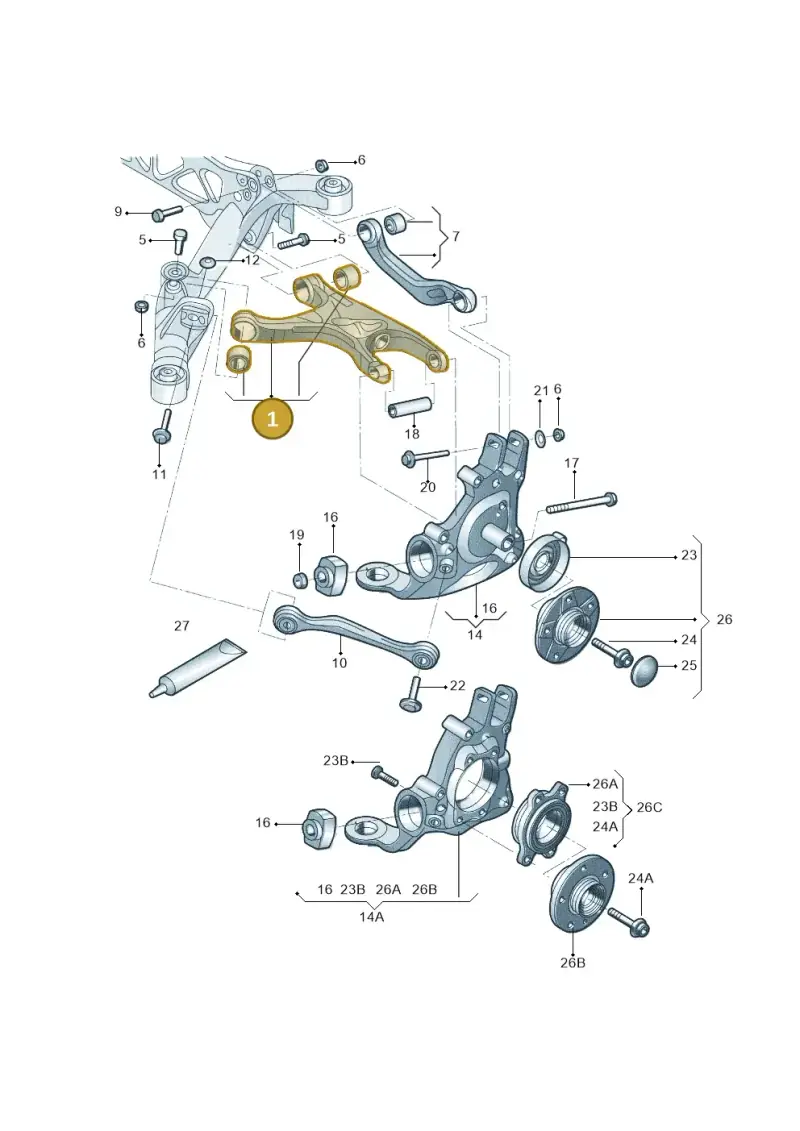 8R0505312F — Volkswagen Phideon (2016-2023) diagram 251505200, position 1