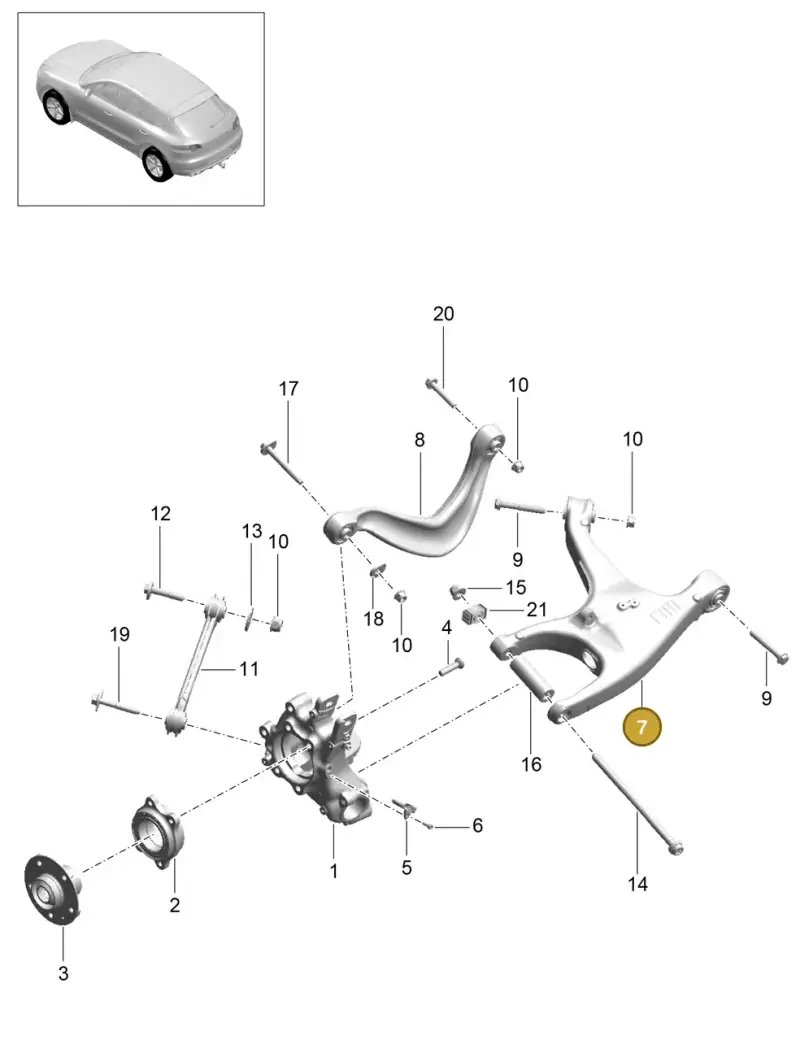 8R0505312F — Porsche Macan (2013-2018) diagram p44501000, position 7
